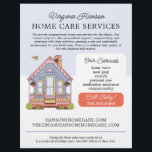 Cute Blue House Caregiver Caretaker Services  Flyer<br><div class="desc">This joyful Caregiver Flyer is perfect for senior caretakers, caregivers, or home nurses looking to make a positive impression. Featuring a cozy hand-drawn house and a cheerful bird flying overhead, this flyer radiates good vibes and warmth. With ample space to personalize your services, contact information, and other important details, it’s...</div>