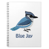 Blue Jay Art Design Flying Blue Jay | Spiral Notebook