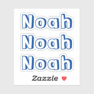 Cute Blue Kids Name Sticker