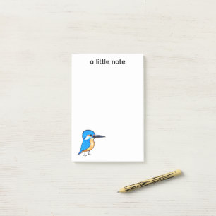 Cute Blue Kingfisher Bird Art Post-it Notes