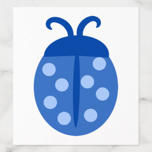 Cute Blue Ladybug Envelope Liner
