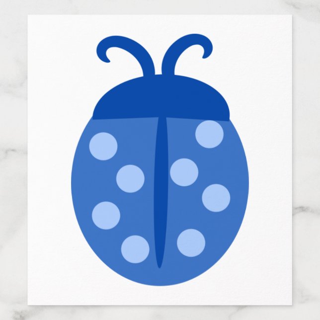 Cute Blue Ladybug Envelope Liner (Design)