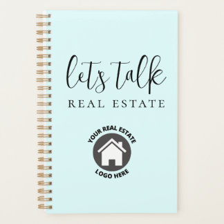 Cute Blue Let's Talk Real Estate Planner