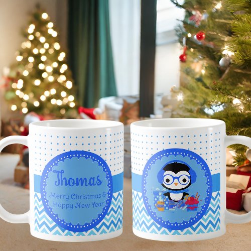 Cute Blue Little Penguin For this Winter Holiday  Coffee Mug