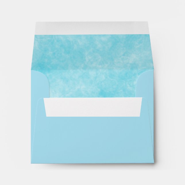 Cute Blue Marble Design Envelope (Back (Bottom))