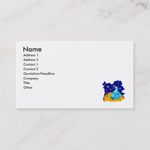 Cute Blue Martian Business Cards