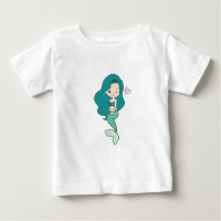 Cute blue Mermaid Baby T-Shirt
