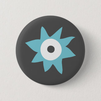 Cute Blue Monster Badge Pinback Button