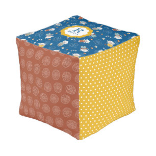 Cute Blue Nursery Pillow