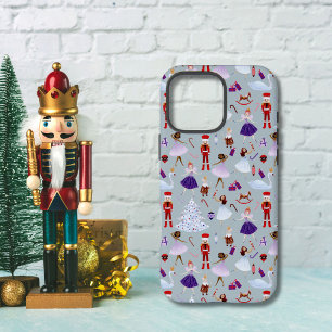 Cute Blue Nutcracker Christmas Pattern iPhone 16 Pro Max Case