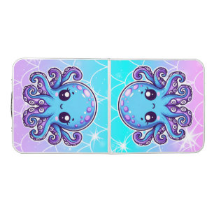 Cute blue octopus beer pong table