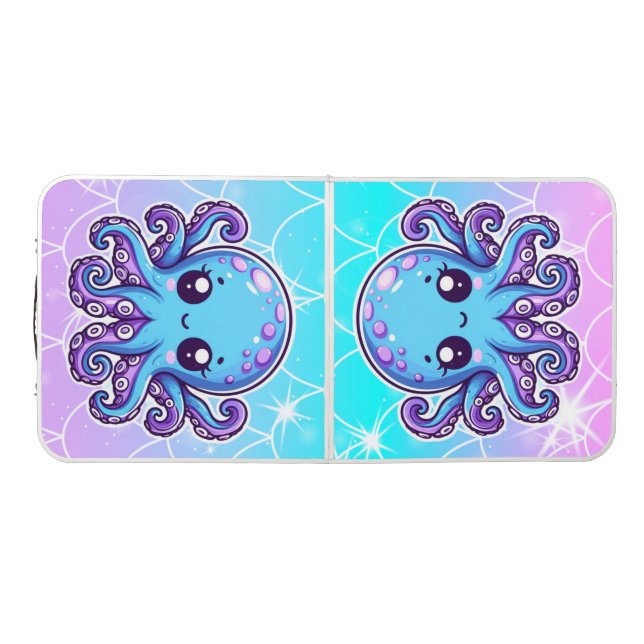 Cute blue octopus beer pong table (Top)