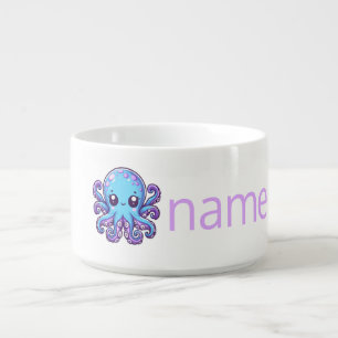 Cute blue octopus bowl