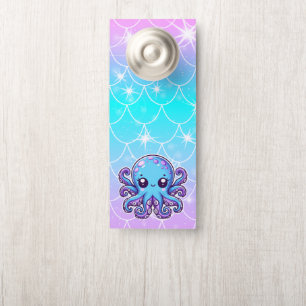 Cute blue octopus door hanger
