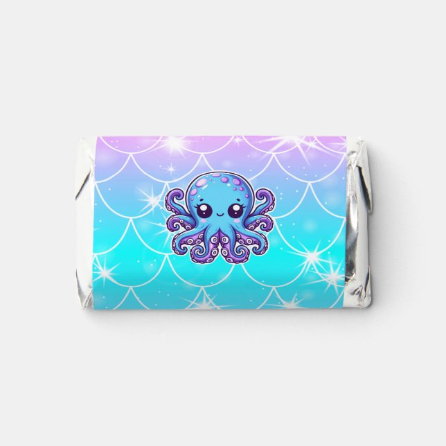 Cute blue octopus hershey's miniatures (Front)