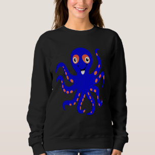 Cute Blue Octopus Ocean Sea Animal Halloween Costu Sweatshirt