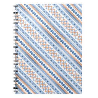 Cute blue orange Aztec Tribal Motif