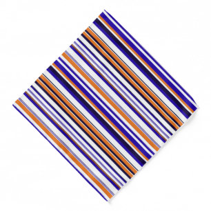Cute blue orange stripes bandana