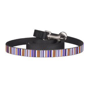 Cute blue orange stripes pet leash
