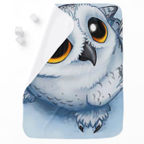 Cute Blue Owl Baby Blanket