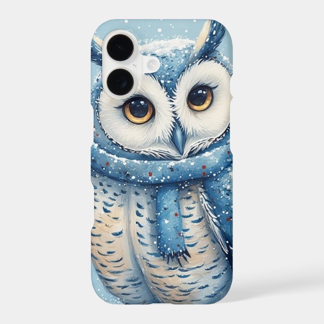 Cute Blue Owl Case-Mate iPhone Case (Back)