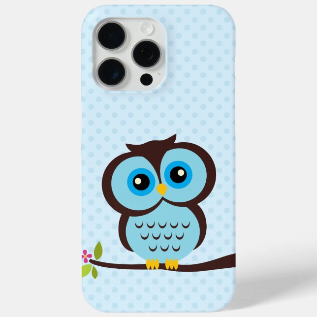 Cute Blue Owl Case-Mate iPhone Case (Back)