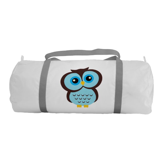 Cute Blue Owl Gym Bag (Front)