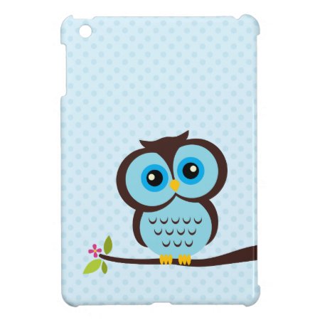 Cute Blue Owl Ipad Mini Case