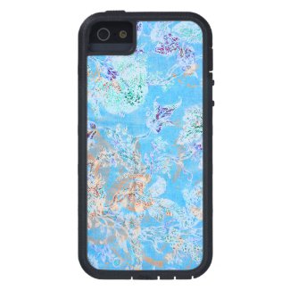 Cute blue pastel floral