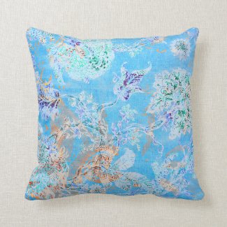Cute blue pastel floral