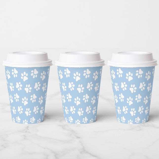 Cute Blue Pet Pug Birthday Party Paper Cups (Multi)