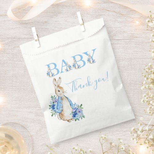 Cute Blue Peter Rabbit Baby Shower Favor Bag