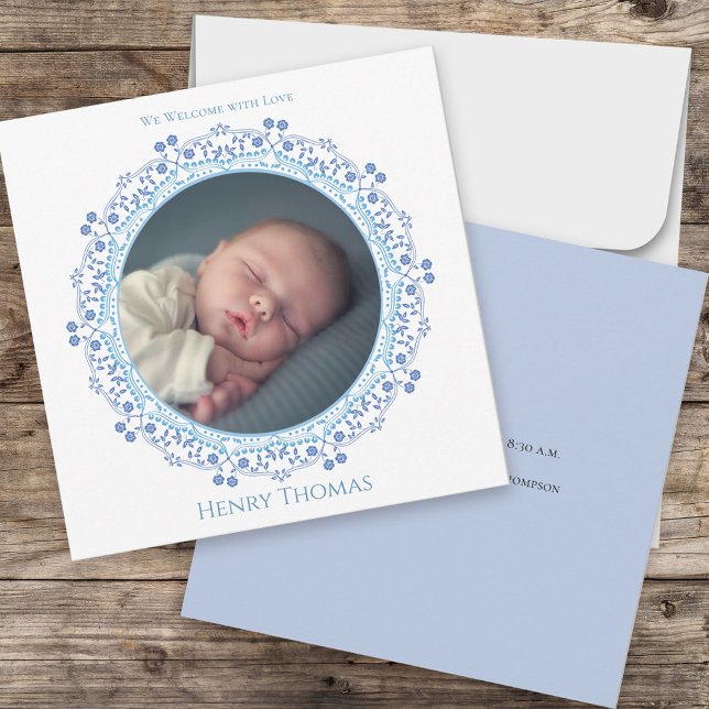 Cute Blue Photo Baby Simple   (Creator Uploaded)