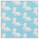 Cute blue pink galaxy Bunny, Rabbit with stars Fabric