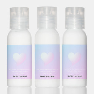 Cute blue pink heart neutral baby shower favors hand lotion