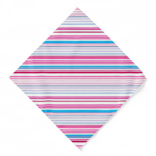 Cute blue pink stripes bandana