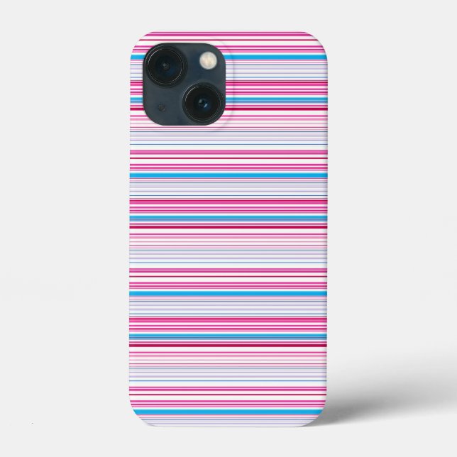 Cute blue pink stripes Case-Mate iPhone case (Back)