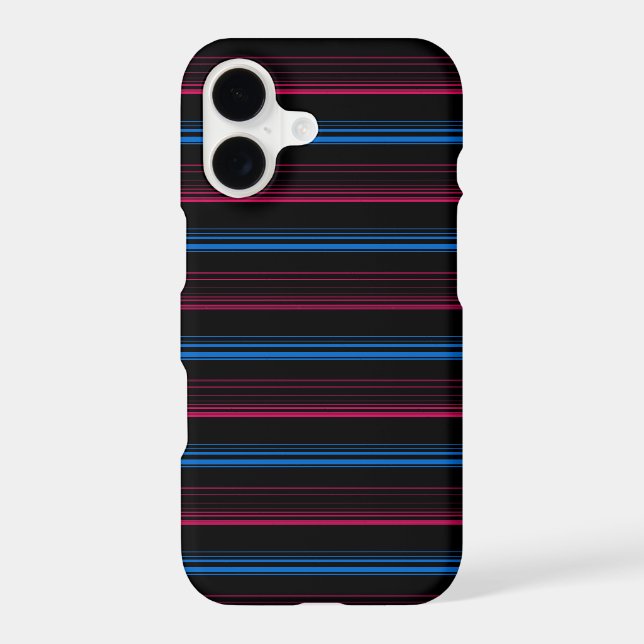 Cute blue pink stripes  Case-Mate iPhone case (Back)