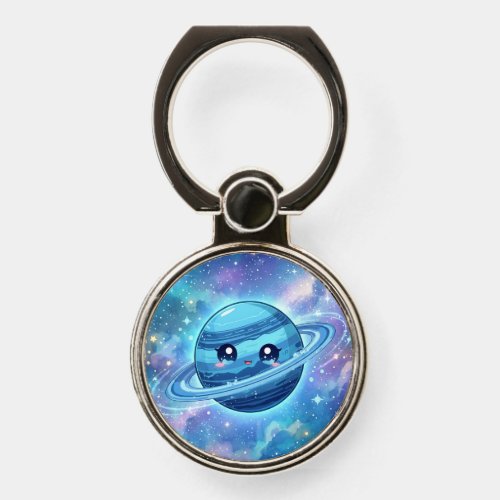 Cute Blue Planet Ring Holder
