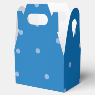 Cute Blue Polka Dot Birthday Party Favor Boxes