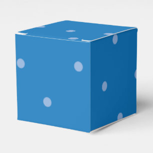Cute Blue Polka Dot Kids Birthday Party Favor Boxes