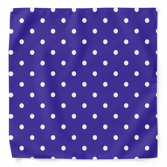 cute blue polka dot pattern tiled Bandana | Zazzle