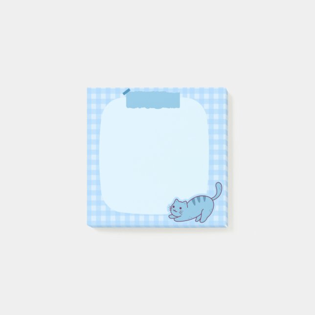 Cute blue post it notes  (Front)