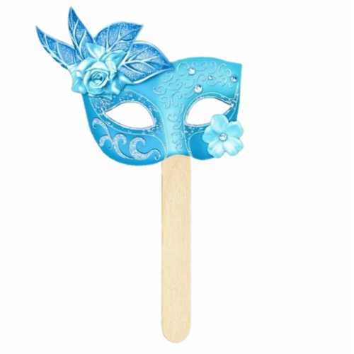 Cute Blue Prince Masquerade Mask Photo Prop Cutout