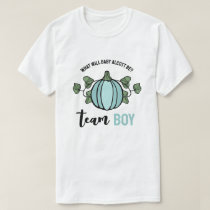 Cute Blue Pumpkin Team Boy Gender Reveal T-Shirt