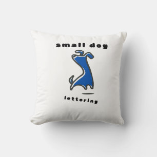 Cute Blue Puppy Double-Sided Throw Pillow