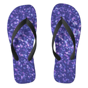 Cute Blue Purple Star Cosmos Flip Flops