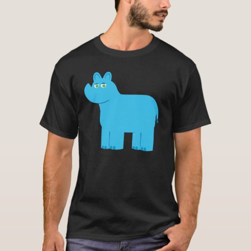 Cute Blue Rhino T_Shirt