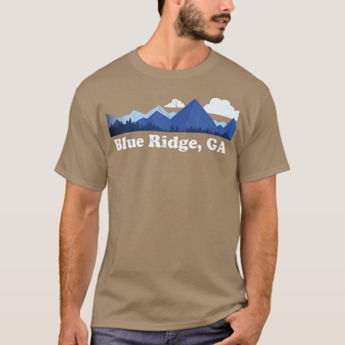 Cute Blue Ridge Georgia Mountains GA Retro Distres T_Shirt