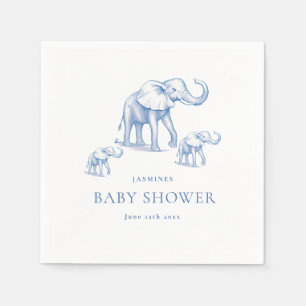 cute blue safari baby shower books for baby napkins